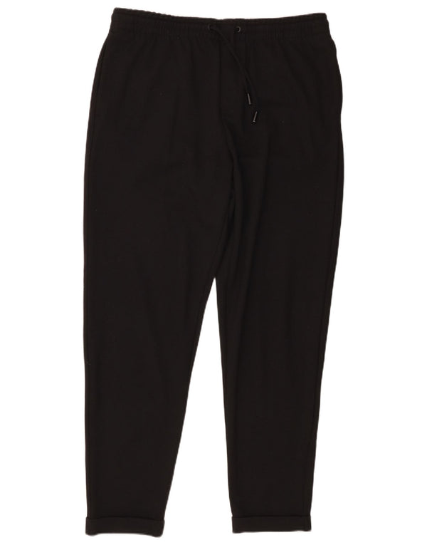 Zara Γυναικείο κωνικό παντελόνι casual μεγάλο W32 L28 μαύρο πολυεστέρα