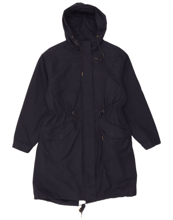 Marks & Spencer Γυναικείο μπουφάν Parka με κουκούλα UK 12 Medium Navy Blue Polyester