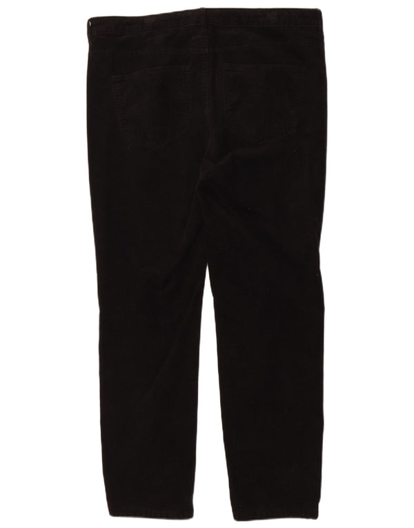 Marks & Spencer Γυναικείο λεπτό κοτλέ παντελόνι UK 18 XL W36 L28 μαύρο βαμβακερό