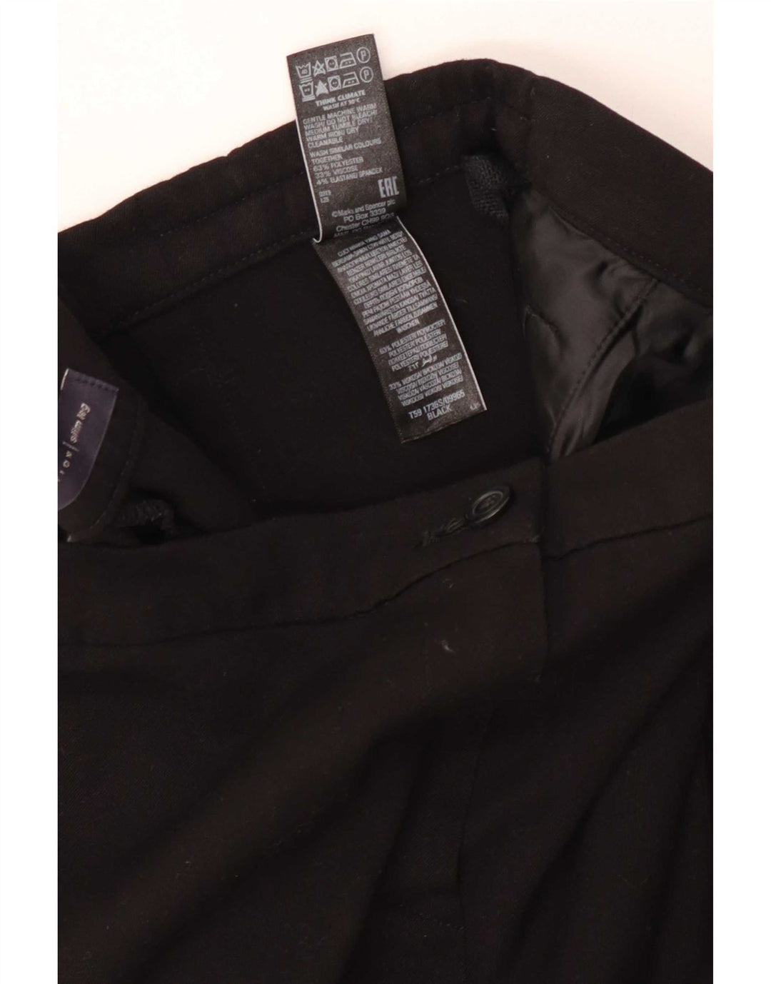 Γυναικεία Casual Παντελόνια Marks & Spencer UK 14 Large W34 L30 Black Polyester