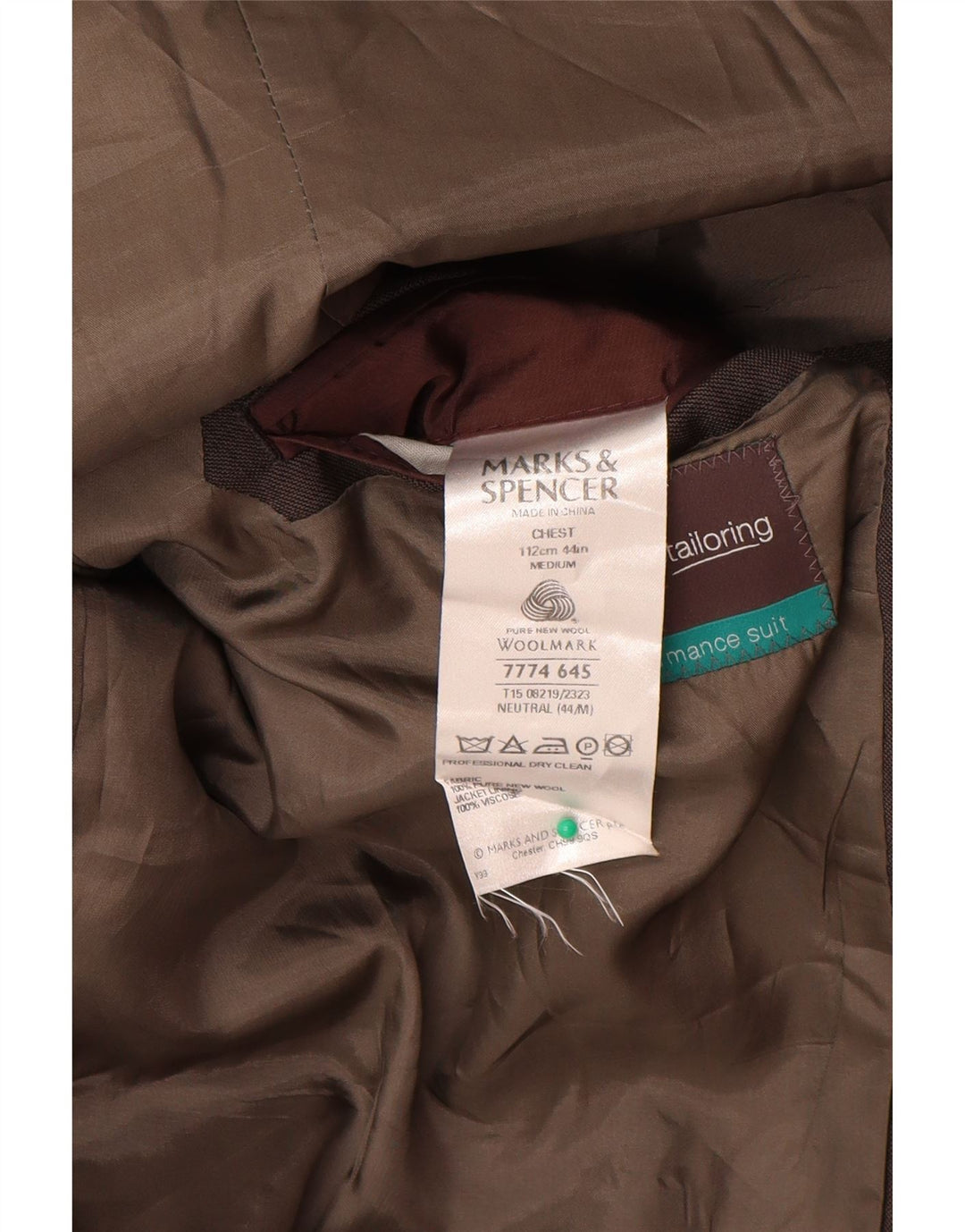 Marks & Spencer Ανδρικό μπλέιζερ με 2 κουμπιά μπουφάν UK 44 2XL Γκρι παρθένο μαλλί