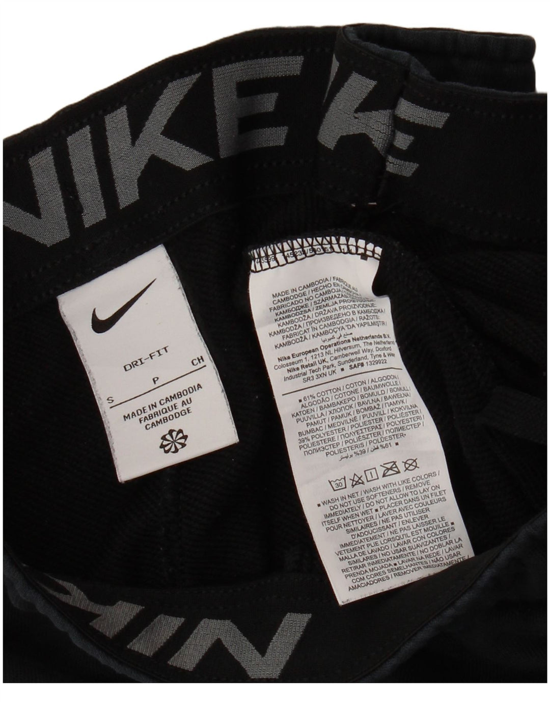 Ανδρική φόρμα NIKE Dri Fit Παντελόνι Joggers Μικρό μαύρο βαμβακερό