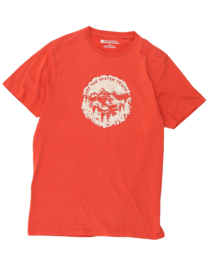 Mountain Warehouse Ανδρικό γραφικό T-Shirt Top Μικρό κόκκινο βαμβακερό
