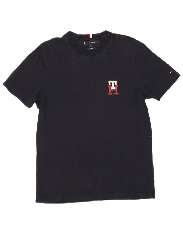 Ανδρικό μπλουζάκι Tommy Hilfiger με κανονική εφαρμογή Τοπ μεσαίο μπλε ναυτικό