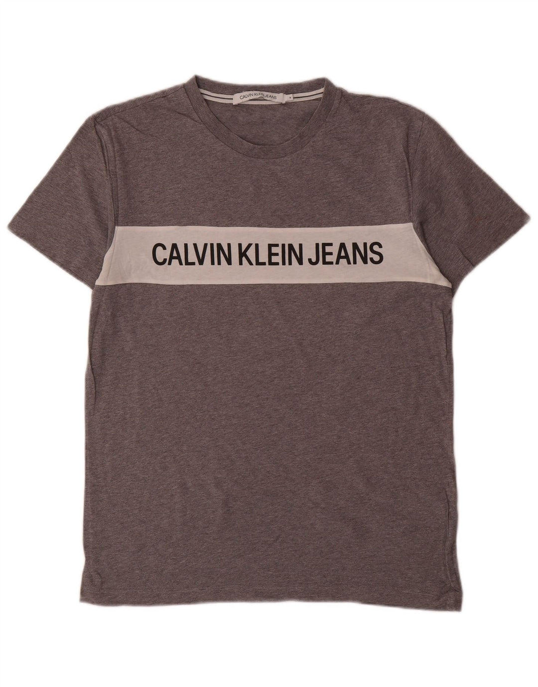 Ανδρικό γραφικό μπλουζάκι Calvin Klein Jeans Top μεσαίο γκρι Colourblock