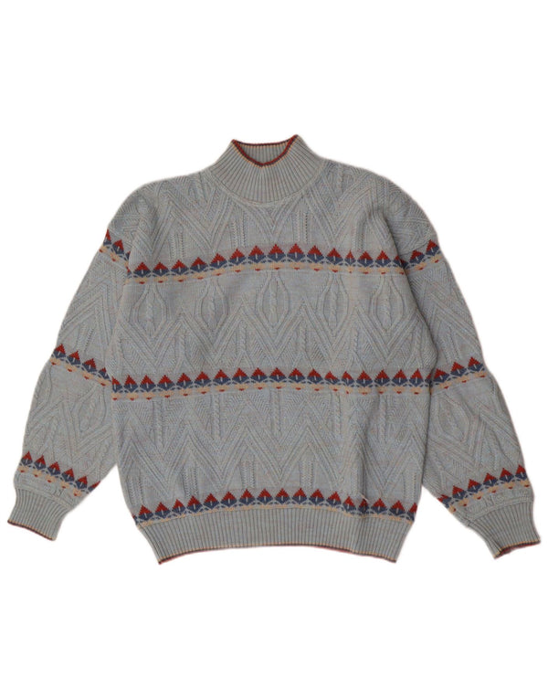 Ανδρικό πουλόβερ με λαιμόκοψη Umberto Bilancioni IT 48 Medium Blue