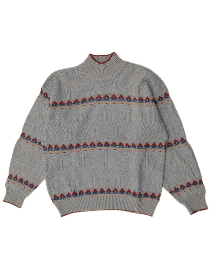 Ανδρικό πουλόβερ με λαιμόκοψη Umberto Bilancioni IT 48 Medium Blue