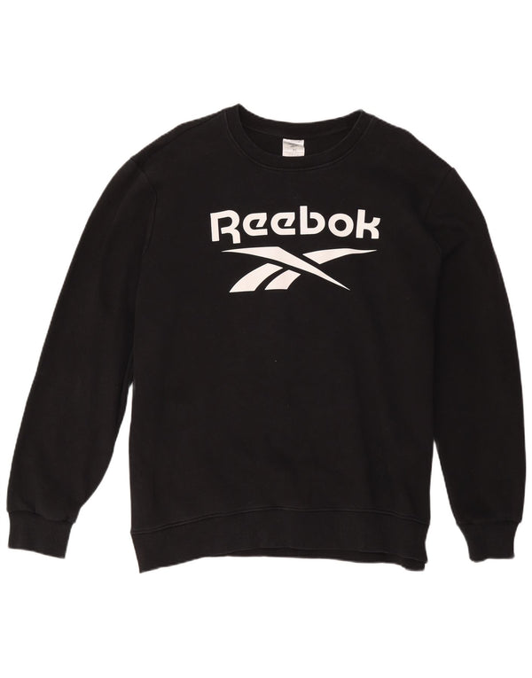 Ανδρικό γραφικό φούτερ Reebok Jumper XL Μαύρο βαμβακερό