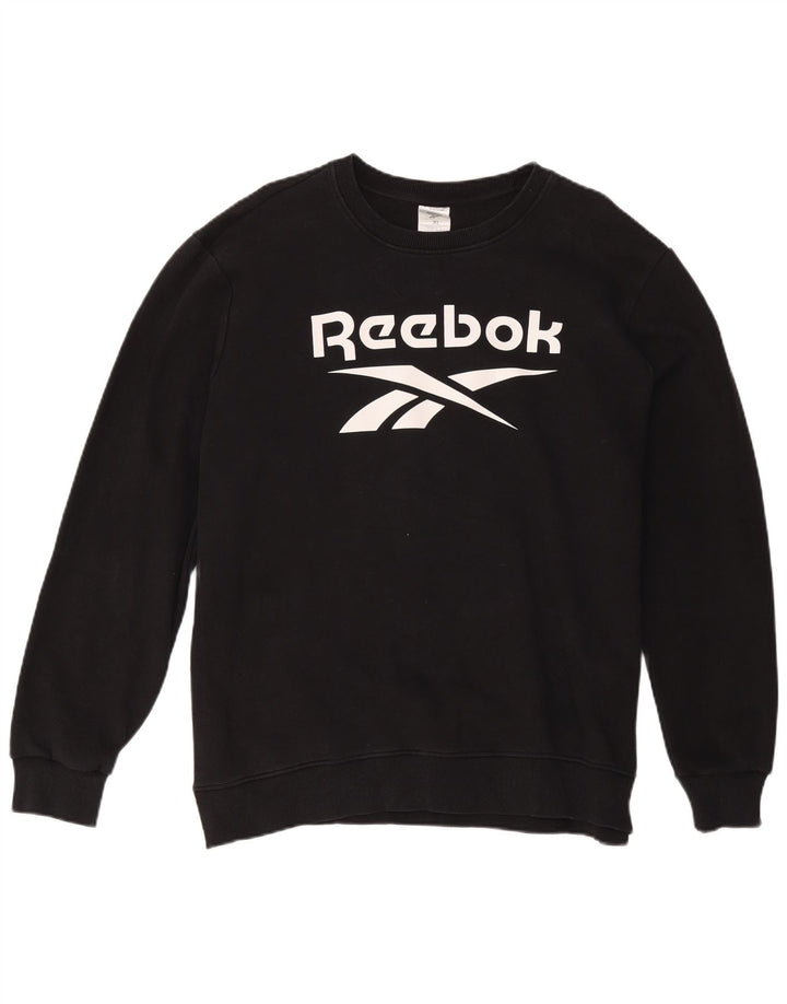 Ανδρικό γραφικό φούτερ Reebok Jumper XL Μαύρο βαμβακερό