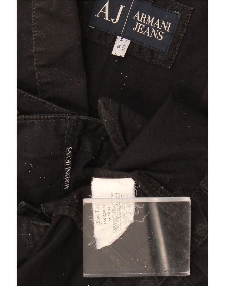 Armani Jeans Γυναικείο Μπουφάν Μπλέιζερ Crop 3 Κουμπιών IT 44 Μεσαίο μαύρο βαμβακερό