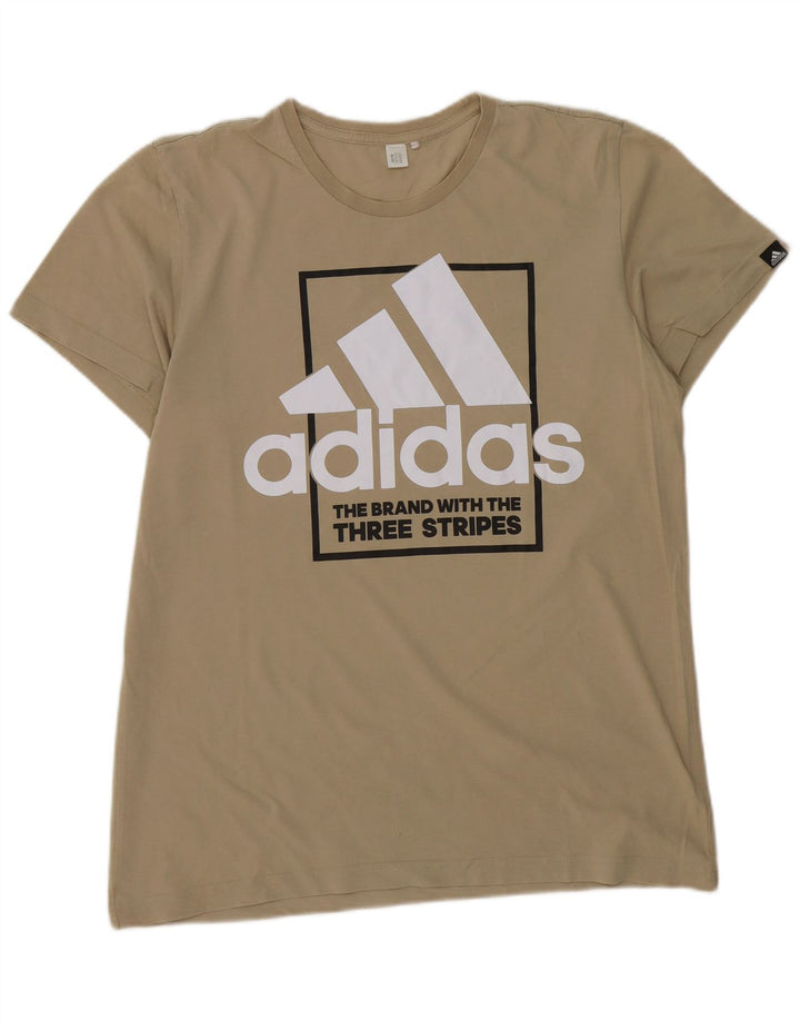 Ανδρικό γραφικό T-Shirt Adidas Top Large Beige