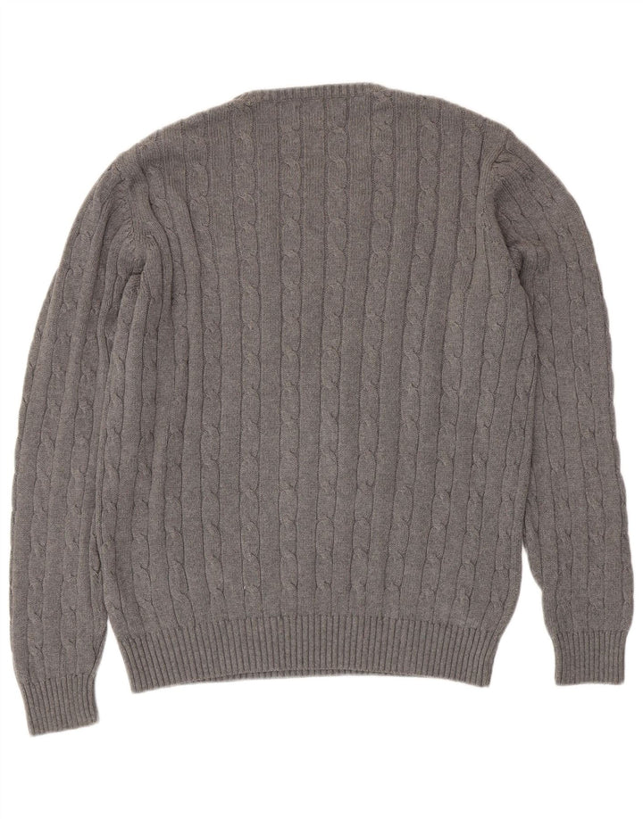 Ανδρικό πουλόβερ Marks & Spencer Blue Harbour Crew Neck Jumper Large Grey