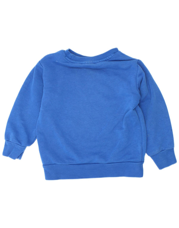 Γραφικό φούτερ Adidas Baby Boys Jumper 18-24 μηνών μπλε βαμβακερό