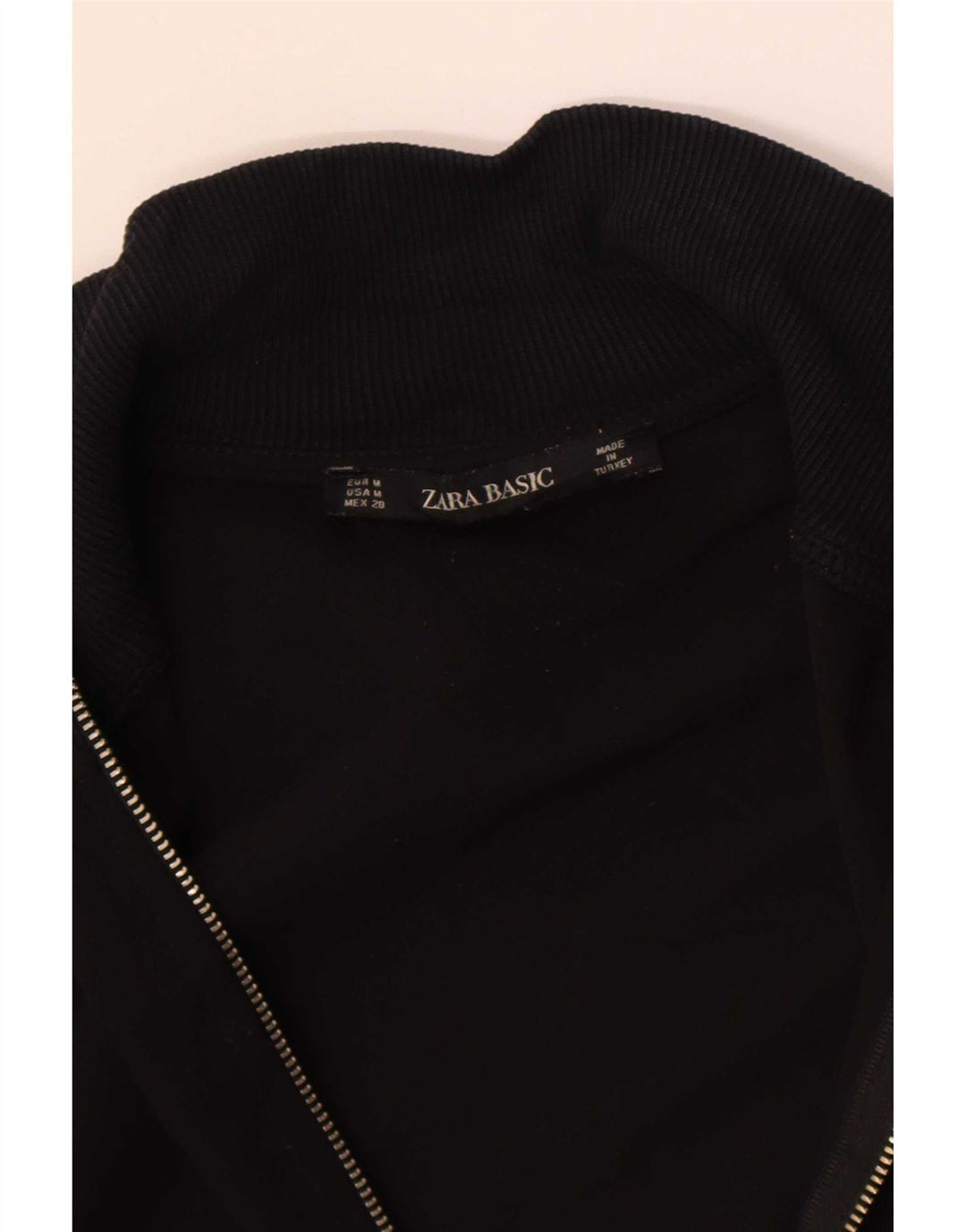 Zara Γυναικεία αθλητική φόρμα Top Jacket UK 14 Medium Μαύρο ριγέ
