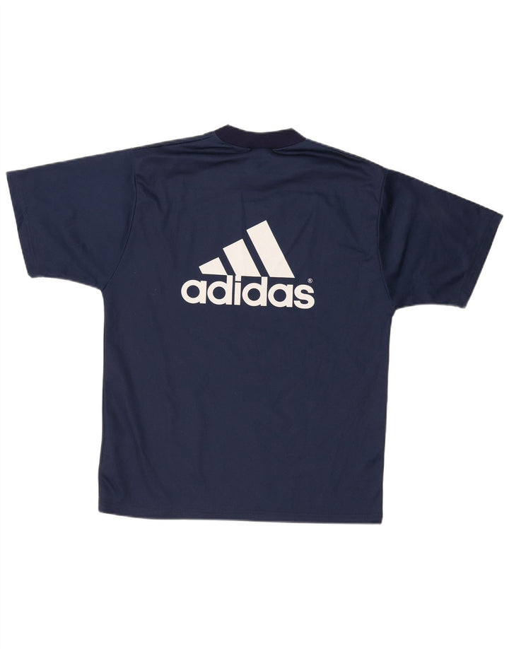 Ανδρικό γραφικό T-Shirt Adidas Top Small Navy Blue Polyester