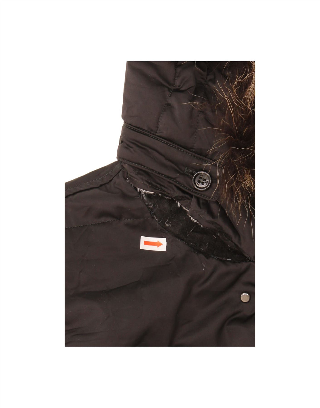 FAY Womens Hooded Padded Jacket UK 16 Large Black Polyester