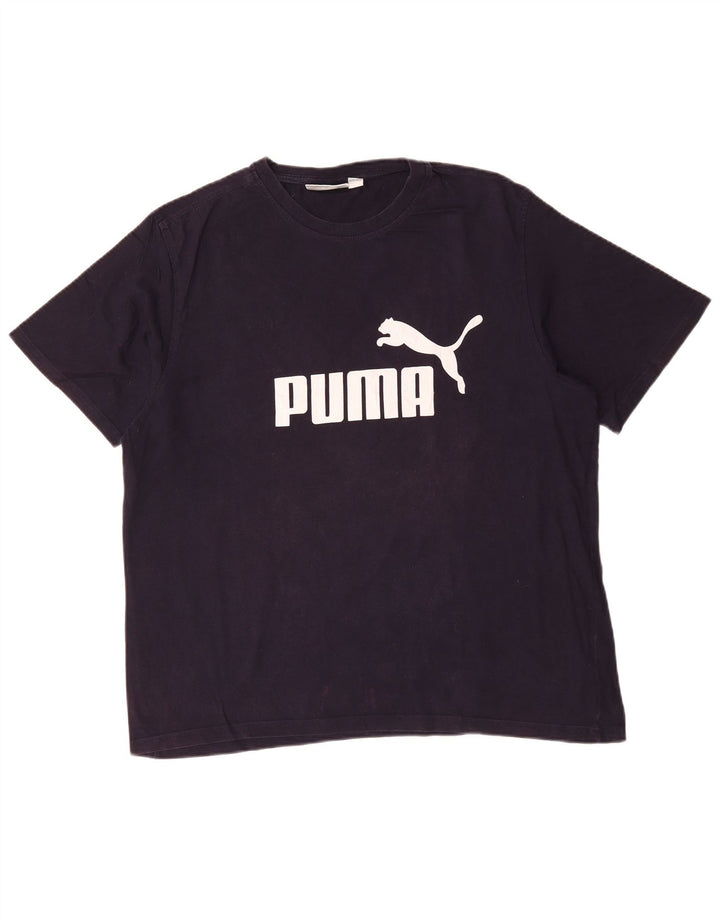Ανδρικό γραφικό T-Shirt PUMA Top XL Navy Blue Cotton