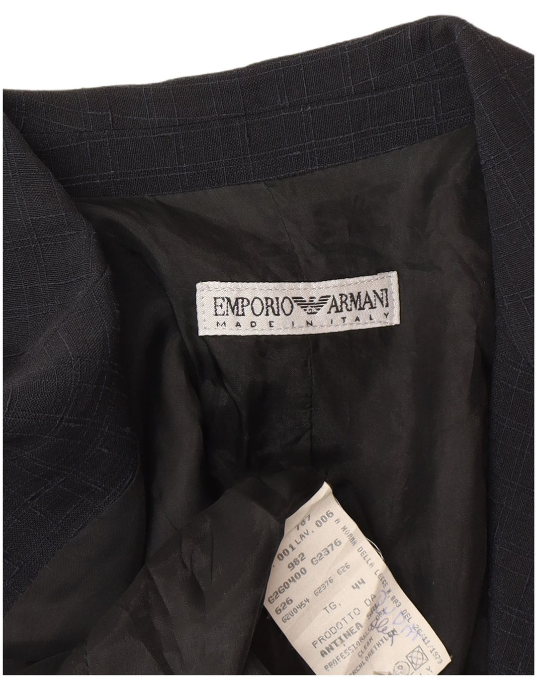 Emporio Armani Γυναικείο σακάκι 1 κουμπιού σακάκι IT 44 Medium Navy Blue Check