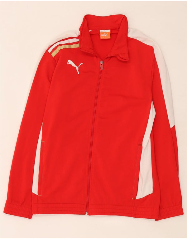 Puma Boys Graphic αθλητική φόρμα Top Jacket 13-14 Years Red Colourblock