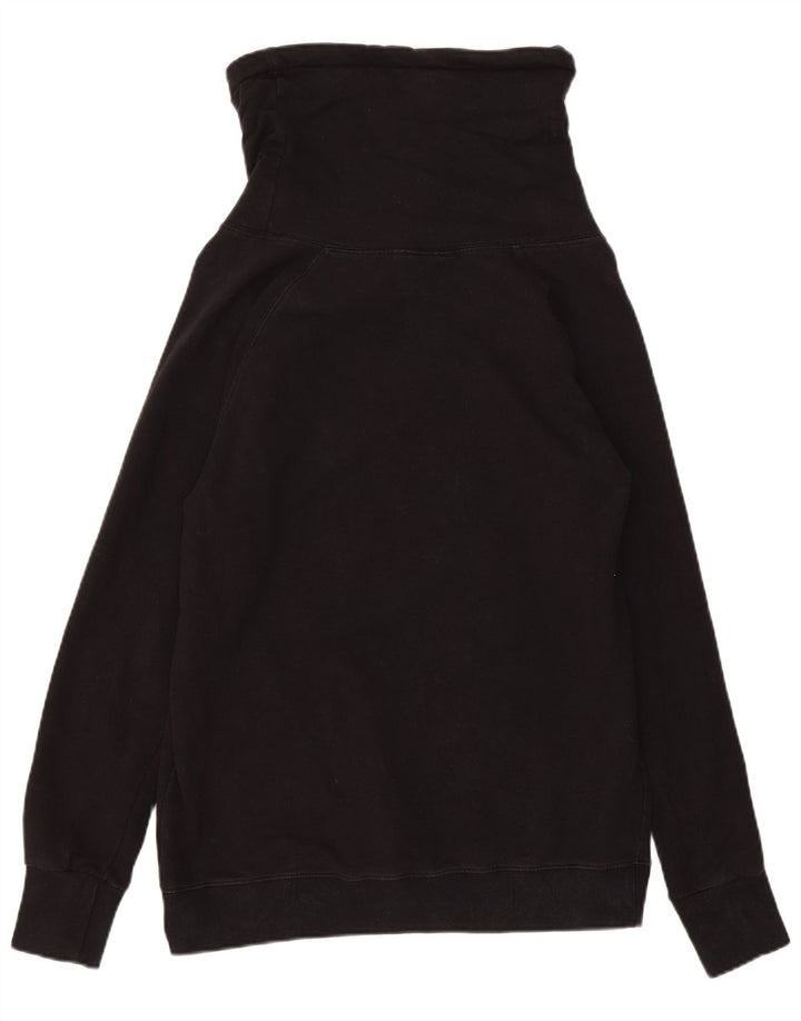 CONVERSE Womens Longline Graphic Sweatshirt Jumper UK 14 Large Black
