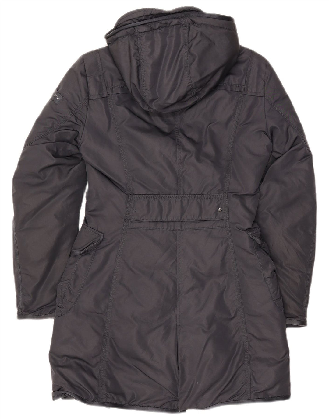 PEUTEREY Γυναικείο παλτό με κουκούλα με επένδυση IT 40 Small Navy Blue Polyamide