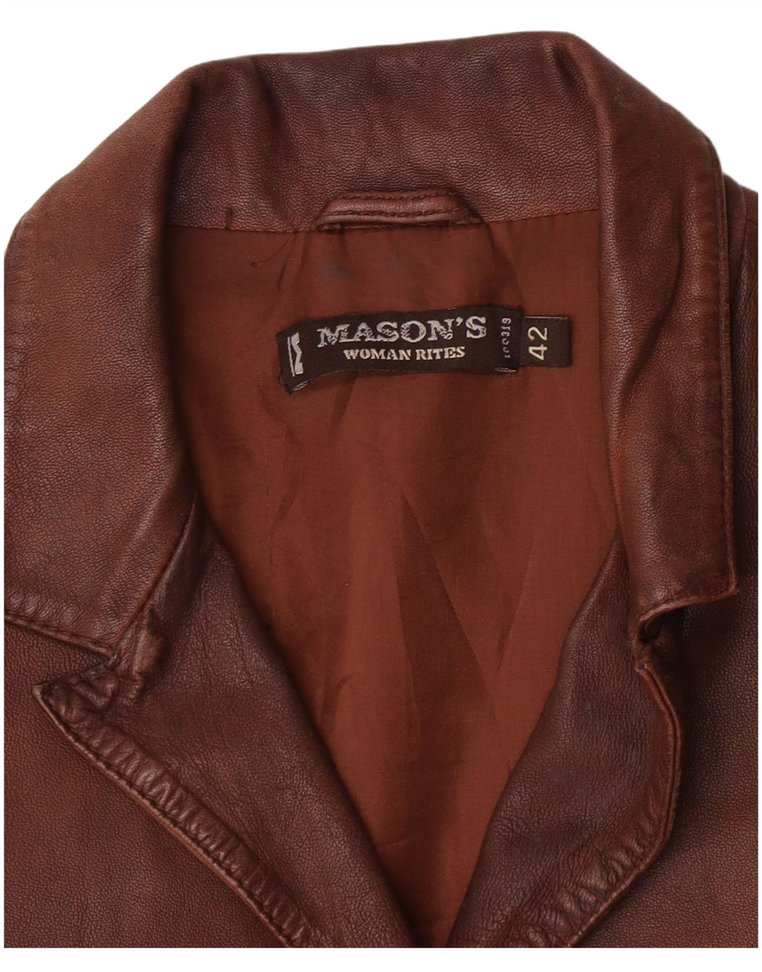 Mason's Γυναικείο Δερμάτινο Μπουφάν με 3 Κουμπιά IT 42 Μεσαίο Καφέ