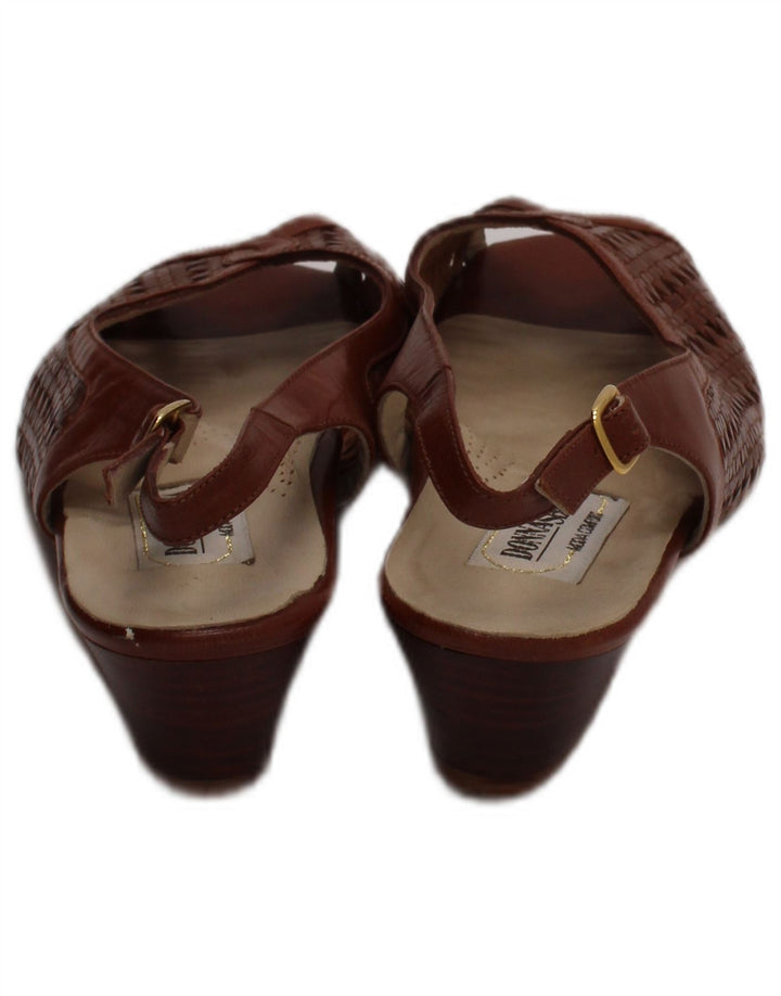 Donna Serena Γυναικεία Δερμάτινα Σανδάλια UK Size 2,5 Καφέ Δερμάτινο