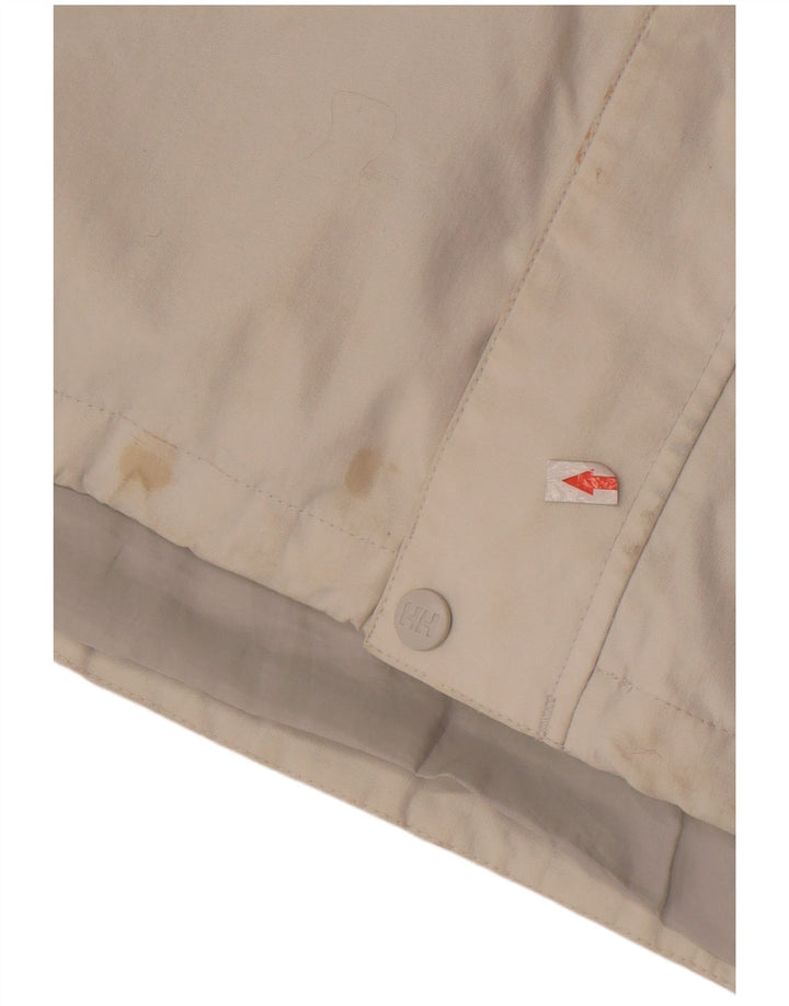 Helly Hansen Ανδρικό μπουφάν βροχής με κουκούλα UK 40 Large Off White Nylon