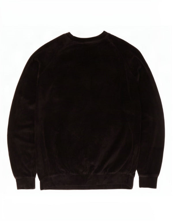 Γυναικείο βελούδινο γραφικό φούτερ Puma Jumper UK 12 μεσαίο μαύρο βαμβακερό