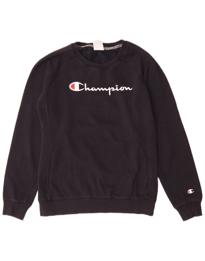 CHAMPION Γυναικεία γραφική φούτερ Jumper UK 14 Μεσαίο μαύρο βαμβακερό