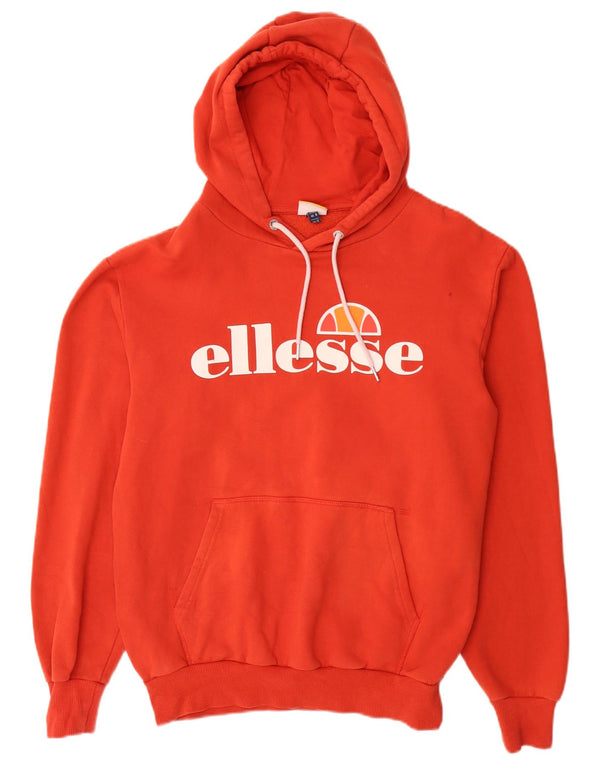 Ellesse γυναικείο γραφικό φαρδύ κουκούλα UK 12 μεσαίο κόκκινο βαμβακερό