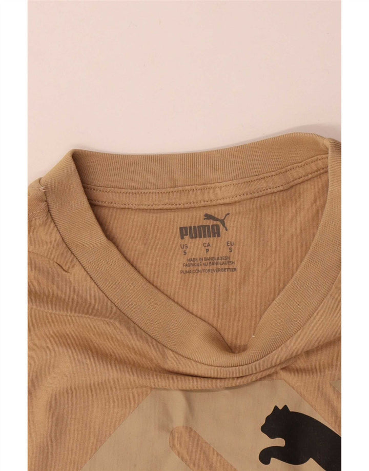 Ανδρικό γραφικό μπλουζάκι Puma Μικρό βαμβακερό μπεζ