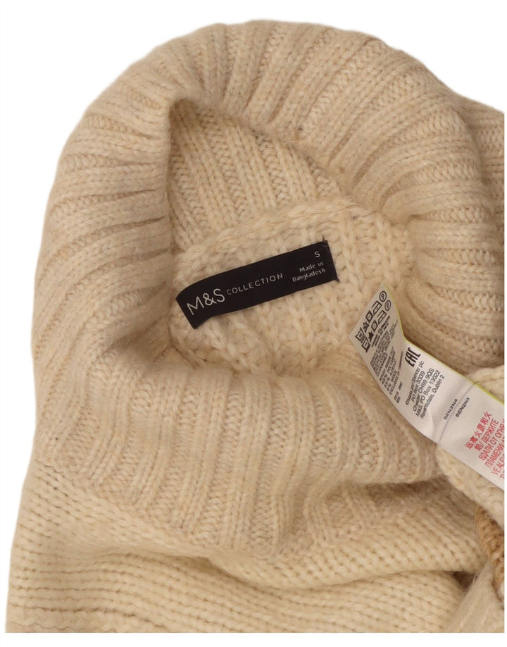 Marks & Spencer Γυναικείο πουλόβερ με λαιμό χελώνα UK 10 Small Off White
