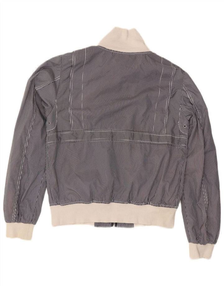 Diesel Γυναικείο Bomber Jacket UK 16 Large Navy Blue Pinstripe Polyester