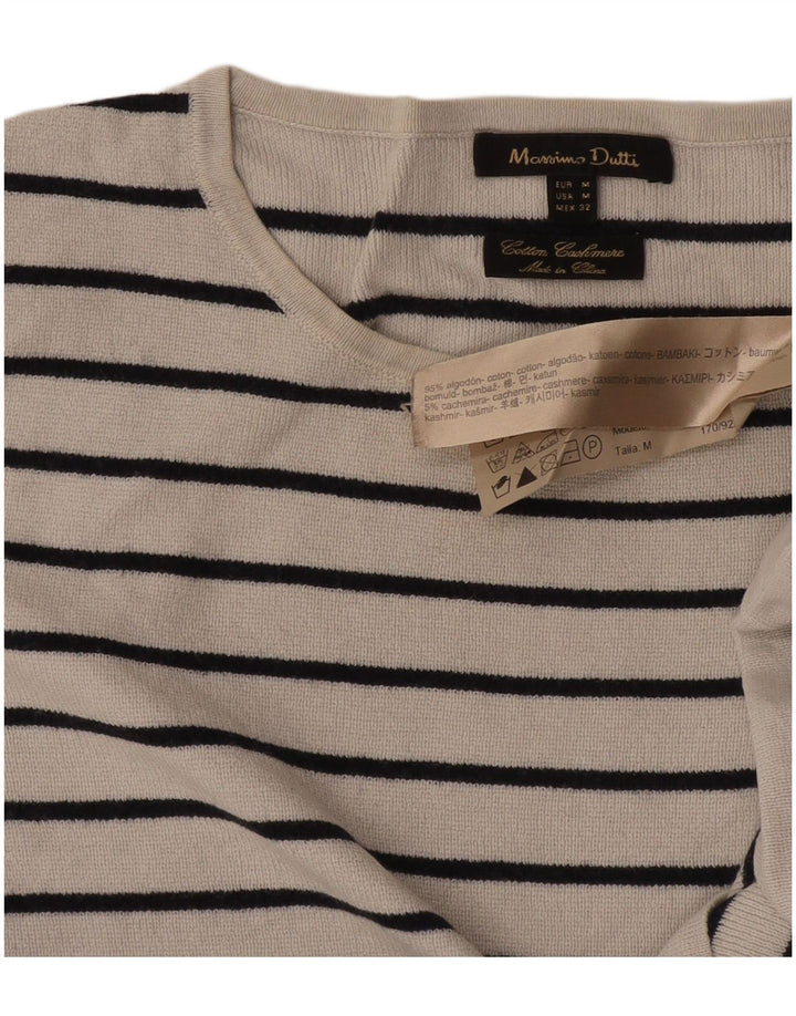 MASSIMO DUTTI Γυναικείο πουλόβερ με λαιμόκαυστο UK 14 Medium Off White