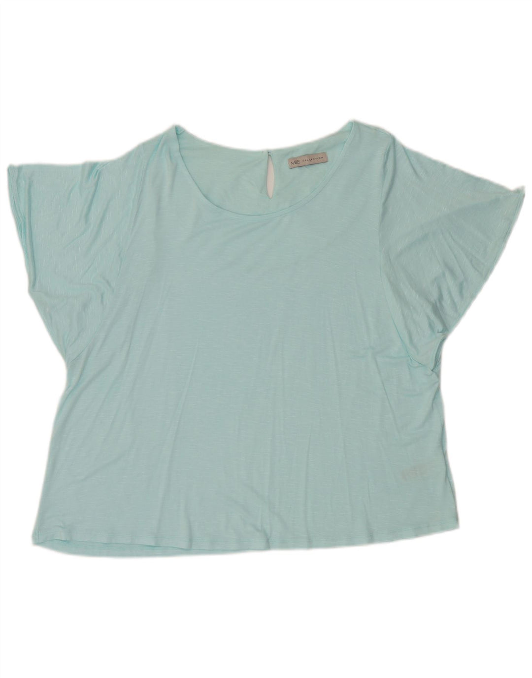 Marks & Spencer Γυναικεία Μπλούζα Τοπ UK 20 2XL Μπλε βισκόζη