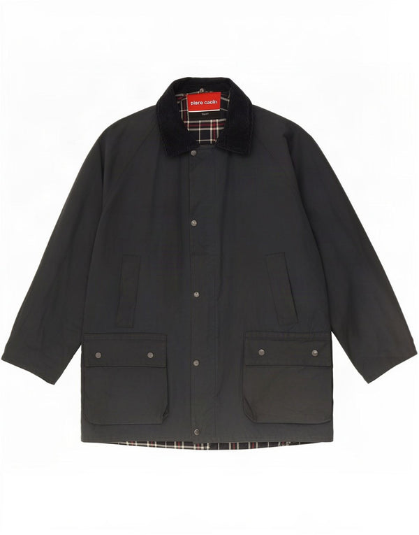 Pierre Cardin Mens Waxed Cotton Jacket UK 40 Large Navy Blue