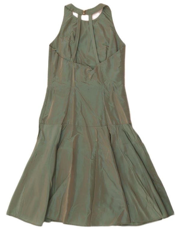 Vintage γυναικείο φόρεμα γοργόνας UK 8 Small Green Acetate