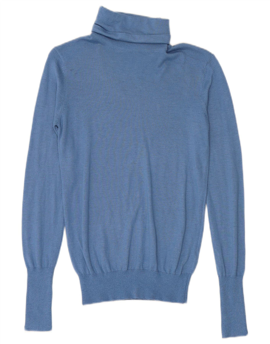 Zara Γυναικείο πουλόβερ με ρολό λαιμόκοψη UK 10 Small Blue Modal