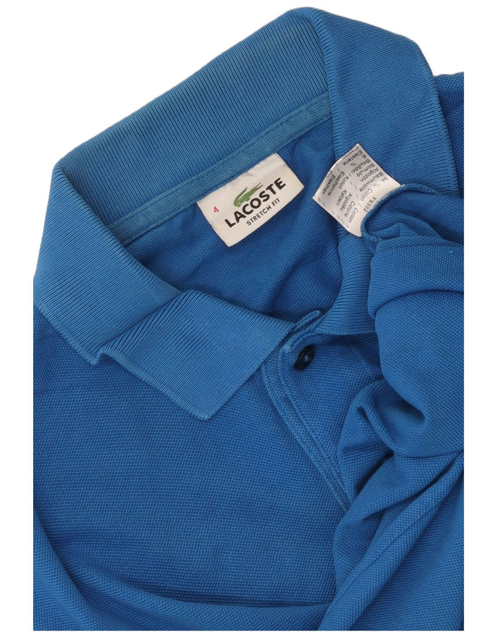 Ανδρικό πουκάμισο πόλο Lacoste, νούμερο 4, μεσαίο μπλε βαμβακερό