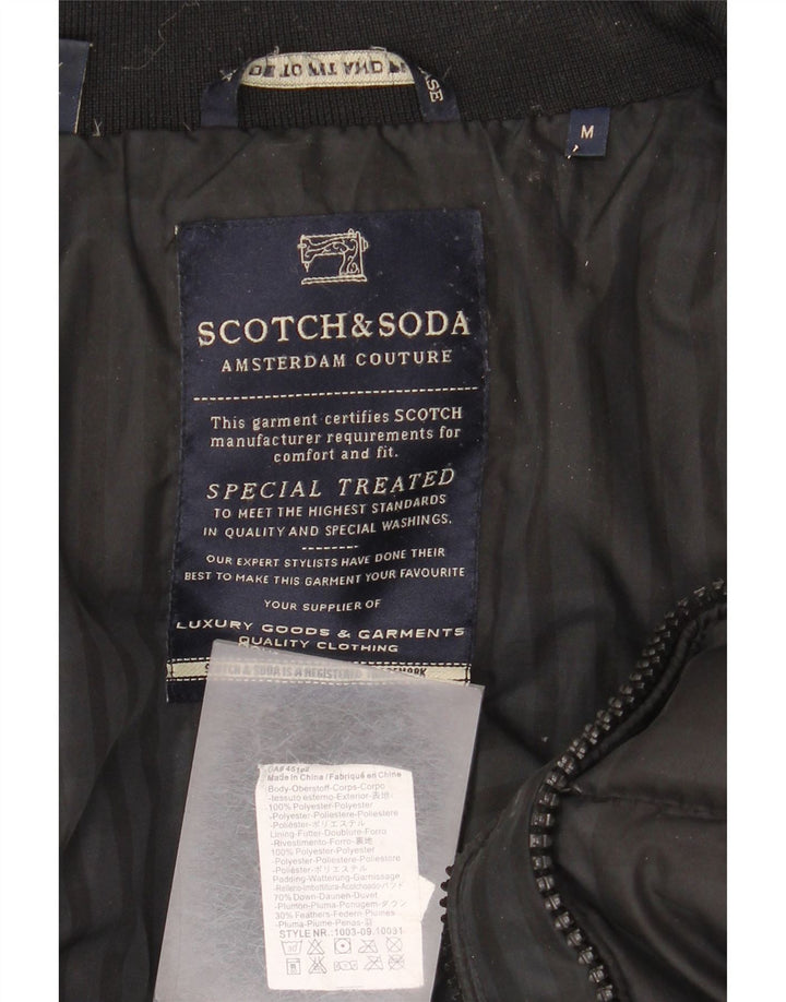 Scotch & Soda Ανδρικό μπουφάν με επένδυση ραπτικής Amsterdam UK 38 μέτριο μαύρο τσεκ