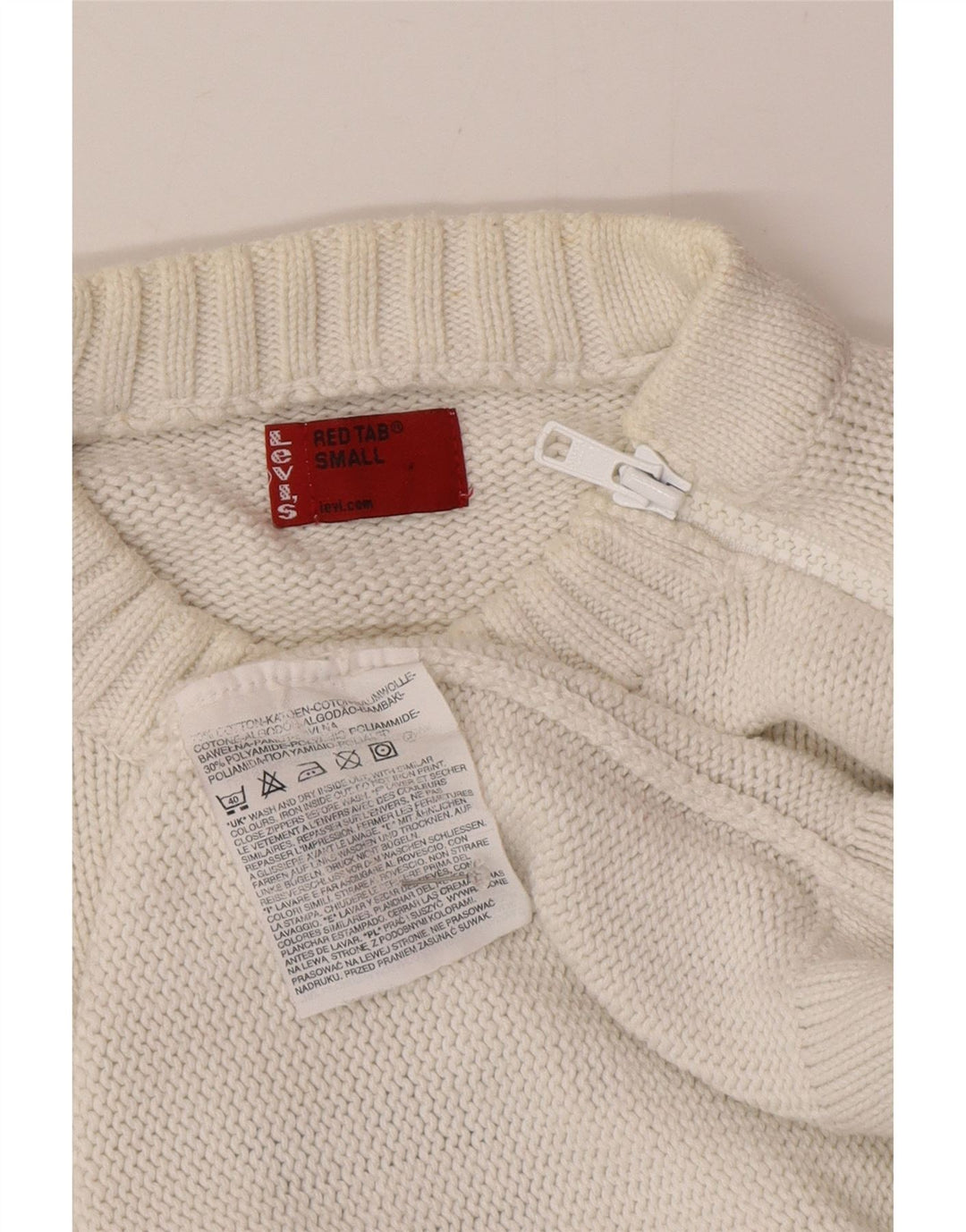Ανδρικό πουλόβερ Levi's Graphic Crew Neck Jumper Μικρό λευκό βαμβακερό