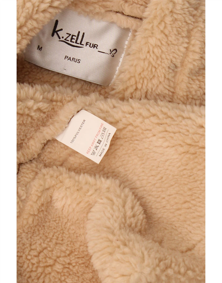 K. ZELL Γυναικείο παλτό Sherpa Loose Fit UK 14 Μεσαίο καφέ γεωμετρικό