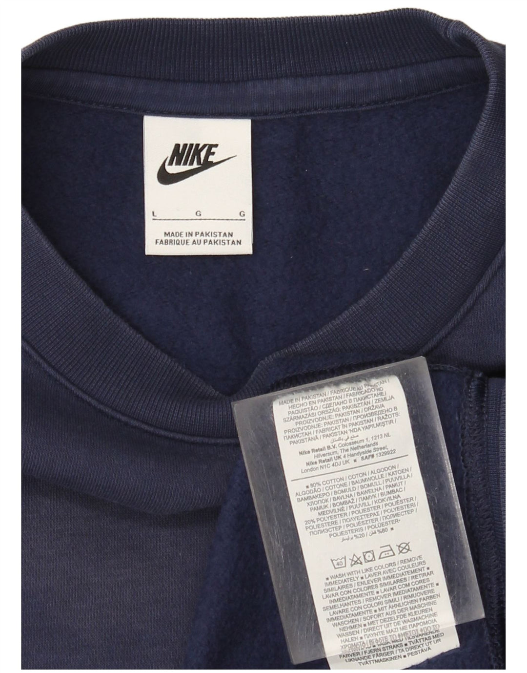 Ανδρικό φούτερ Nike Jumper με μεγάλο μπλε ναυτικό βαμβακερό χρώμα