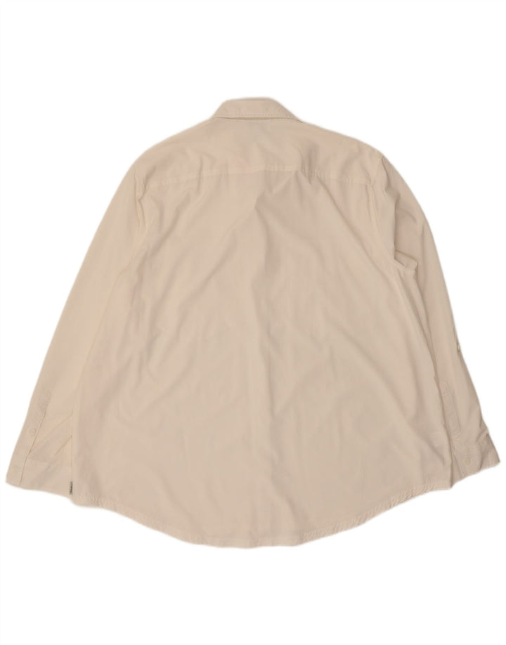 EDDIE BAUER Womens Classic Fit Shirt UK 20 2XL White Polyester