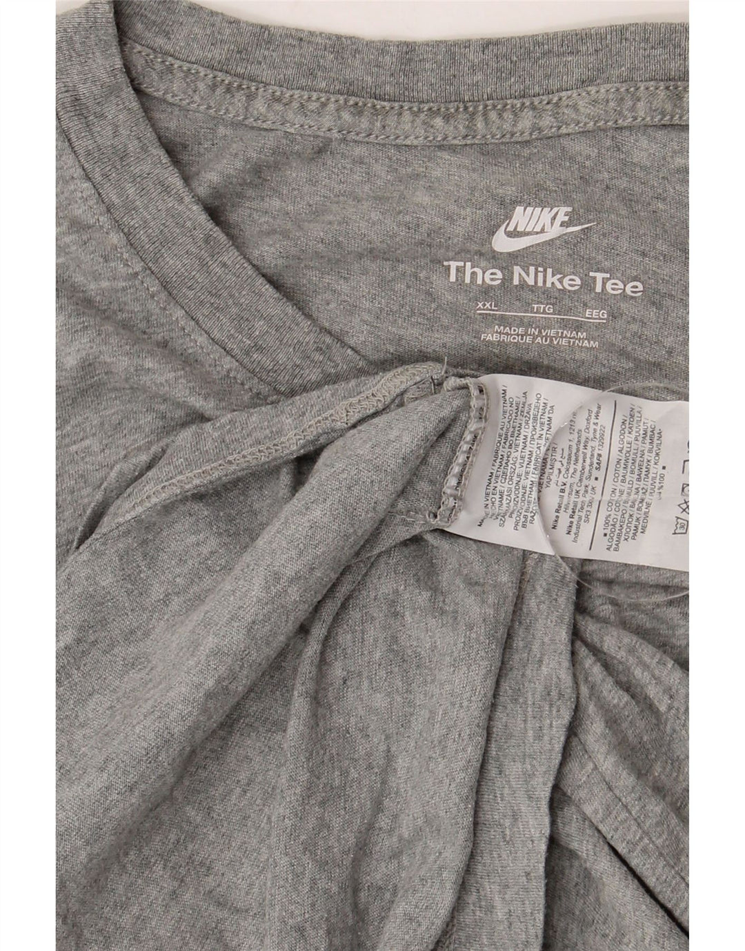 Ανδρικό μπλουζάκι NIKE τοπ 2XL, βαμβακερό σε γκρι φλύκταινες