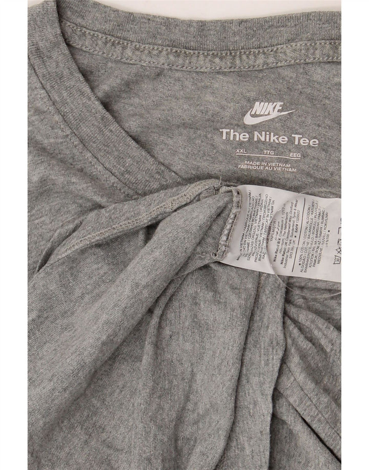 Ανδρικό μπλουζάκι NIKE τοπ 2XL, βαμβακερό σε γκρι φλύκταινες