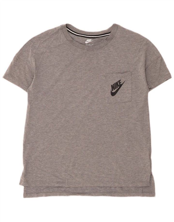 Γυναικείο T-Shirt Nike Top UK 14 Medium Grey Flecked Modal