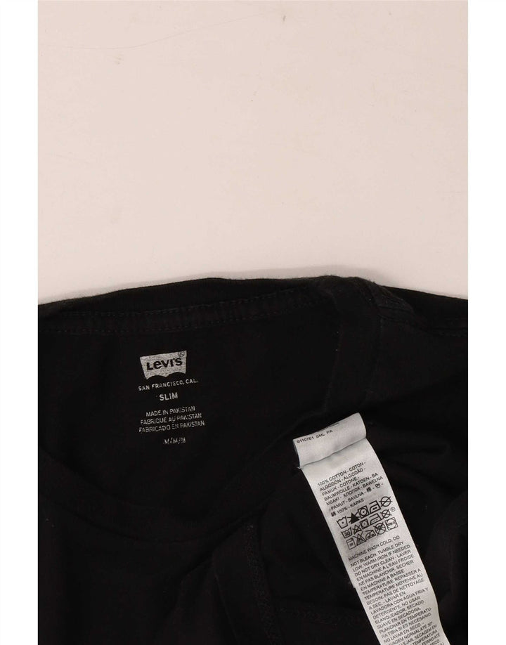 Ανδρικό T-Shirt Levi's Slim Top Μεσαίο μαύρο βαμβακερό