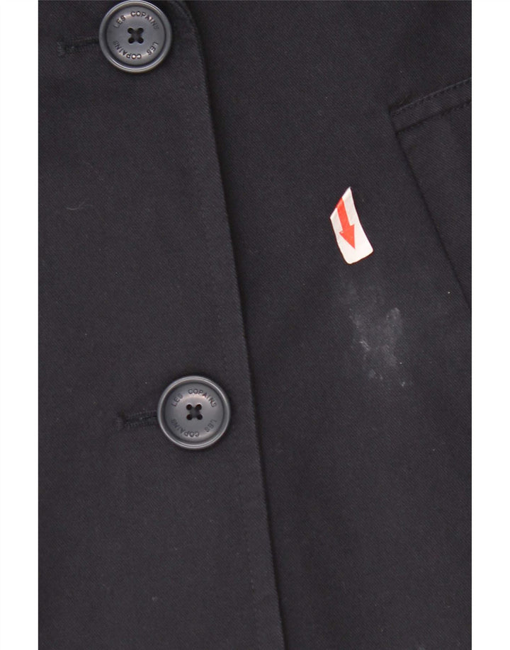 Les Copains Γυναικείο παλτό μπιζελιού UK 10 Small Navy Blue Cotton